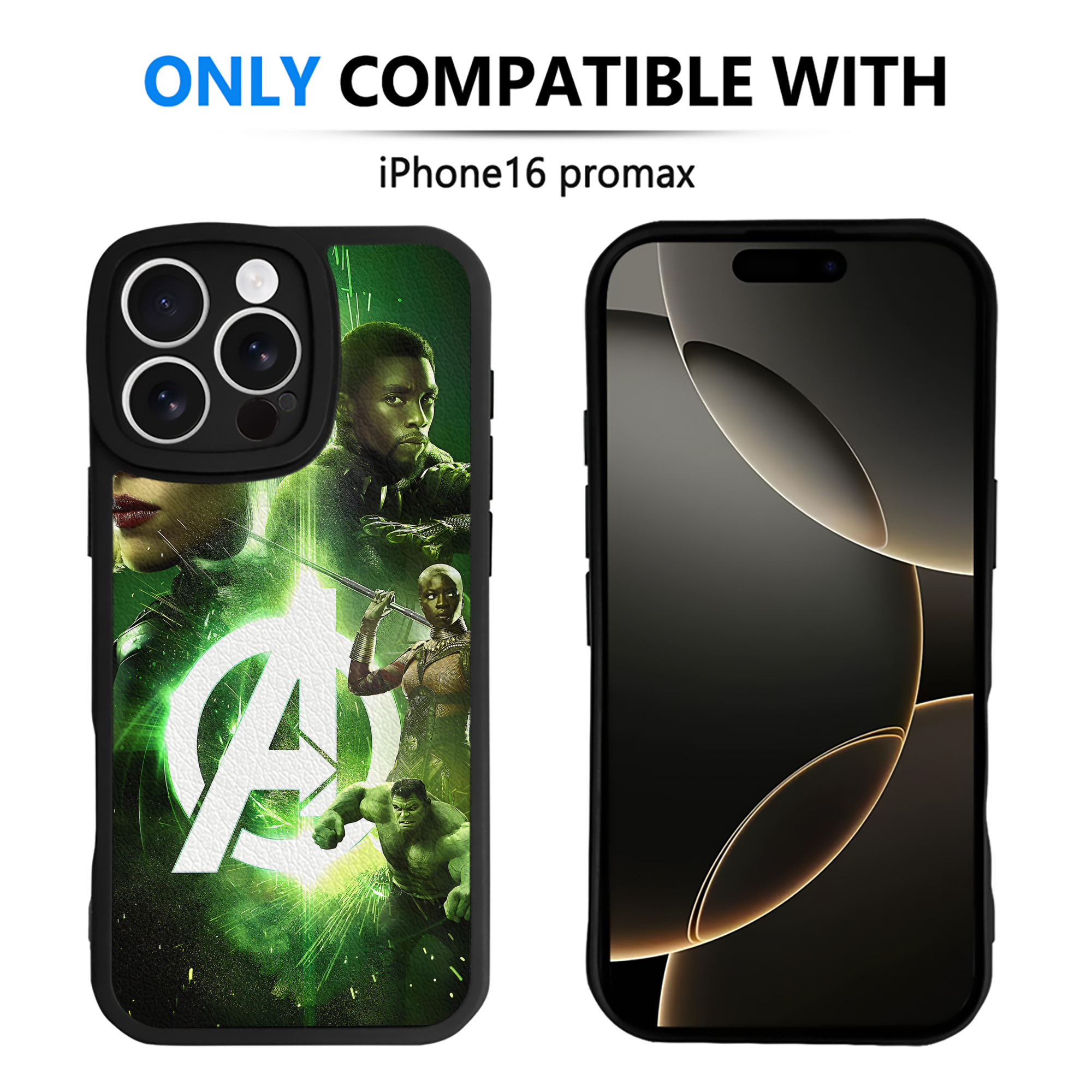 （画像用） アベンジャーズ The Avengers 【iPhone 16シリーズ対応】シリコンスマホケース（レザー調） 材質：シリコン